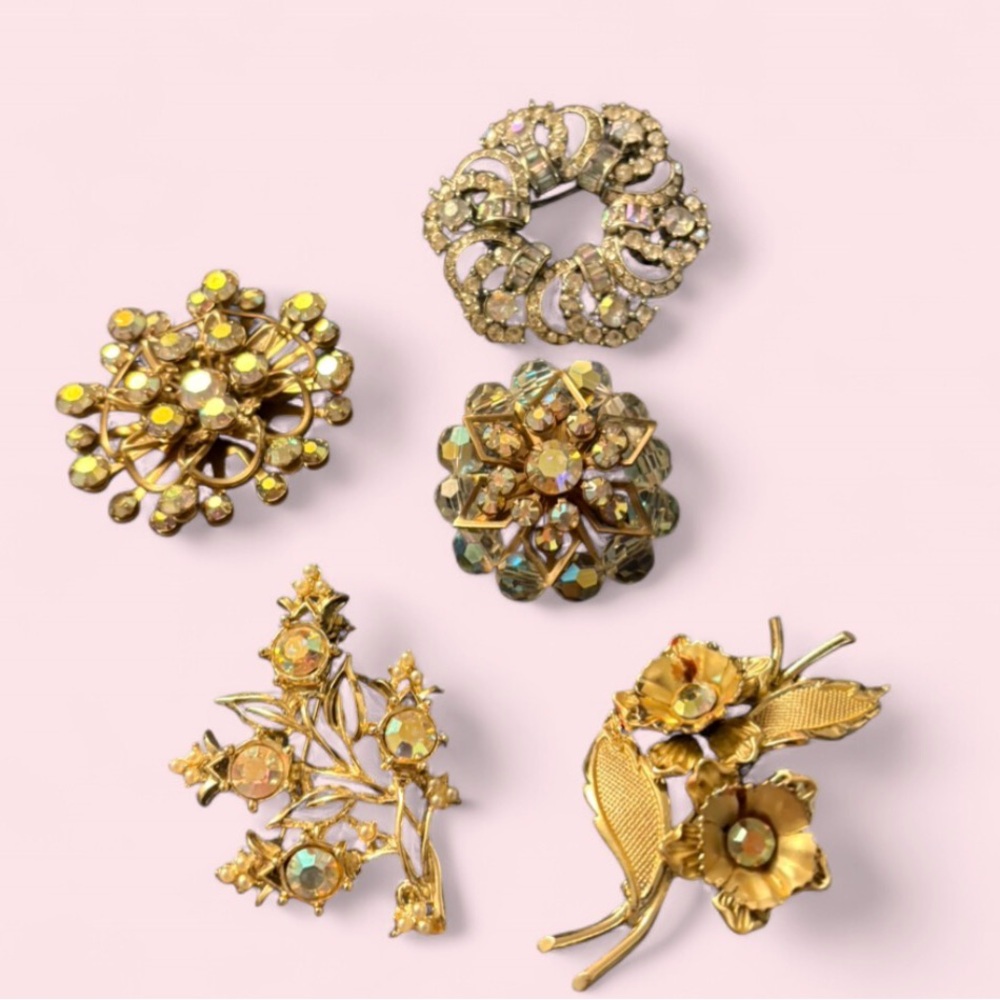 Vintage Aurora Borealis (ab) brooches buyers choice
